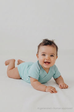 Kurzärmliger Wickelbody für Babys GIGI